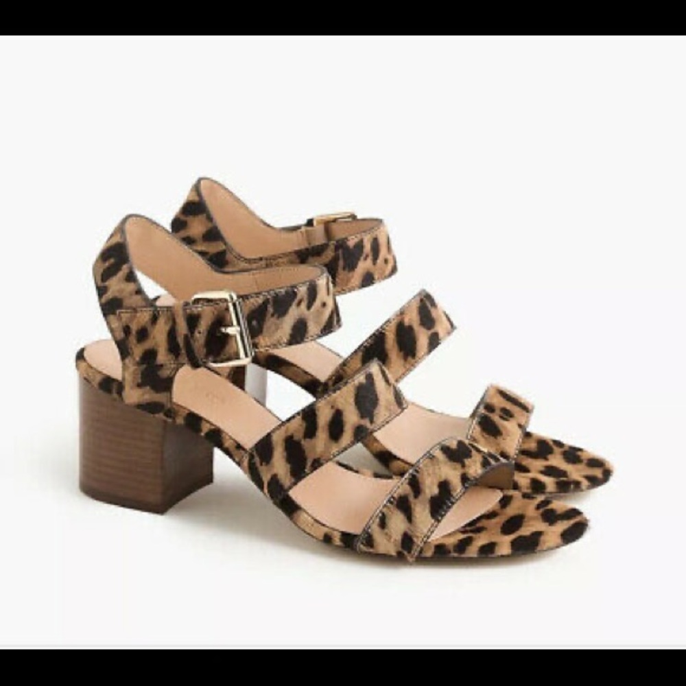 JCREW calf hair heels